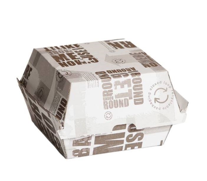 Enviro Burger Box Printed 105mm x 102mm x 42mm
